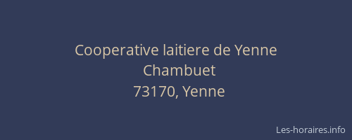 Cooperative laitiere de Yenne