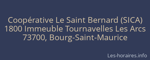 Coopérative Le Saint Bernard (SICA)