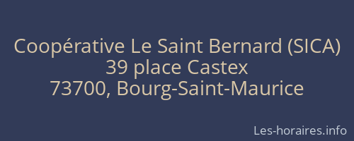 Coopérative Le Saint Bernard (SICA)