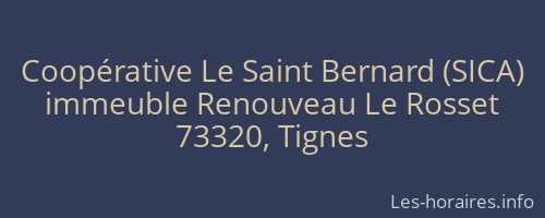 Coopérative Le Saint Bernard (SICA)