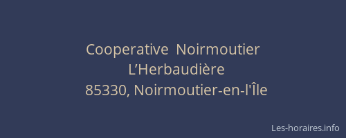 Cooperative  Noirmoutier