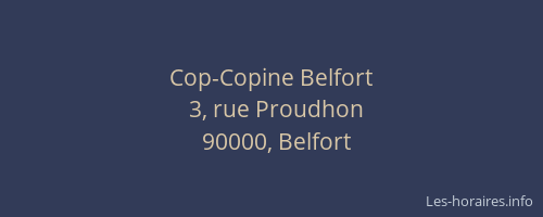 Cop-Copine Belfort