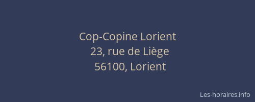 Cop-Copine Lorient