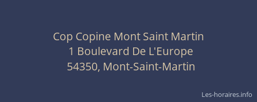 Cop Copine Mont Saint Martin