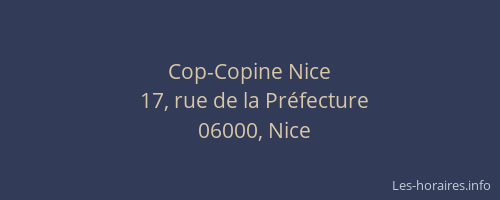 Cop-Copine Nice