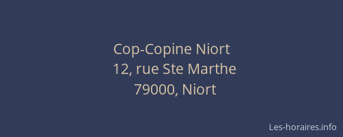Cop-Copine Niort