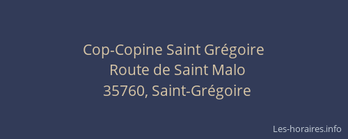 Cop-Copine Saint Grégoire
