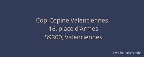 Cop-Copine Valenciennes
