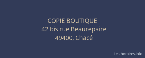 COPIE BOUTIQUE