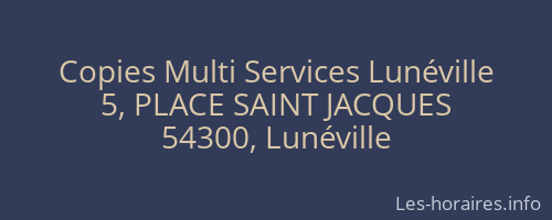Copies Multi Services Lunéville