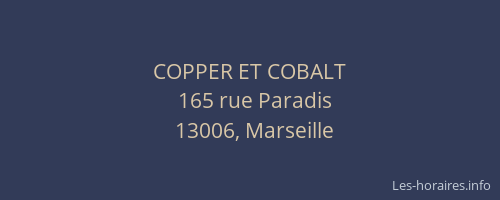COPPER ET COBALT