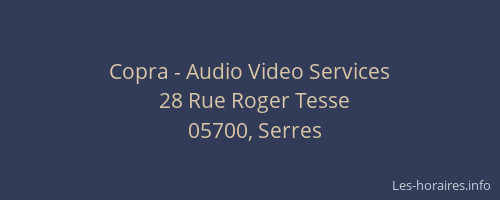 Copra - Audio Video Services