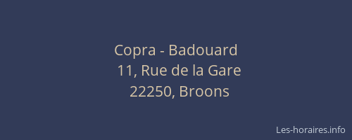 Copra - Badouard