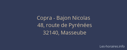 Copra - Bajon Nicolas