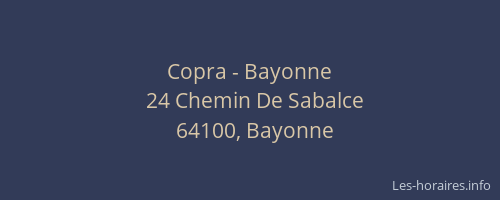 Copra - Bayonne