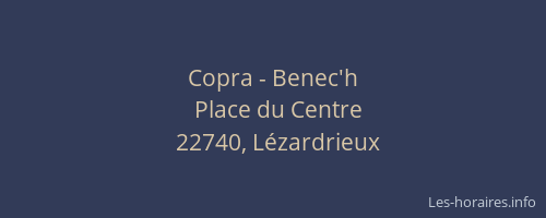 Copra - Benec'h
