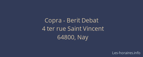 Copra - Berit Debat