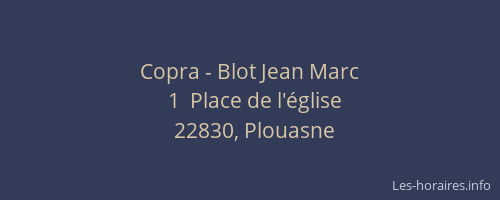 Copra - Blot Jean Marc