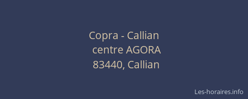 Copra - Callian