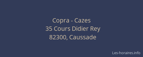 Copra - Cazes