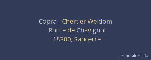 Copra - Chertier Weldom