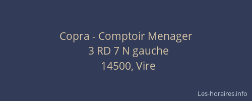 Copra - Comptoir Menager