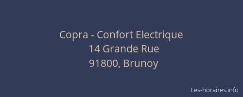 Copra - Confort Electrique