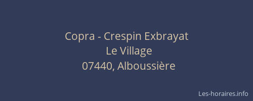 Copra - Crespin Exbrayat
