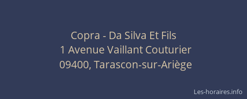 Copra - Da Silva Et Fils