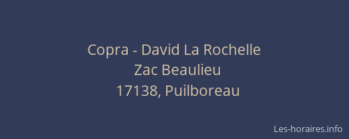 Copra - David La Rochelle