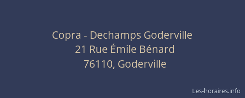 Copra - Dechamps Goderville