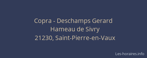 Copra - Deschamps Gerard