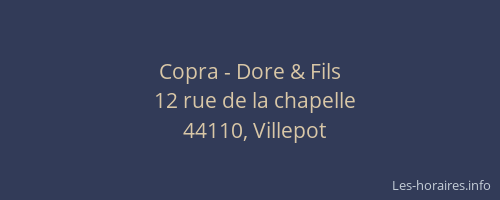 Copra - Dore & Fils