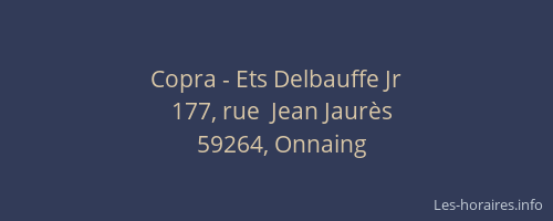 Copra - Ets Delbauffe Jr
