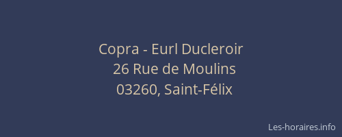 Copra - Eurl Ducleroir