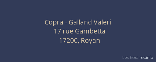 Copra - Galland Valeri