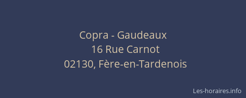 Copra - Gaudeaux