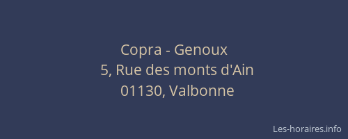 Copra - Genoux