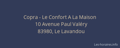 Copra - Le Confort A La Maison