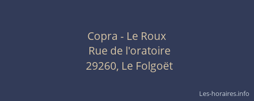 Copra - Le Roux