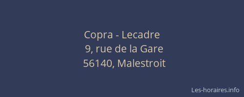 Copra - Lecadre