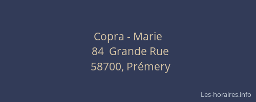 Copra - Marie
