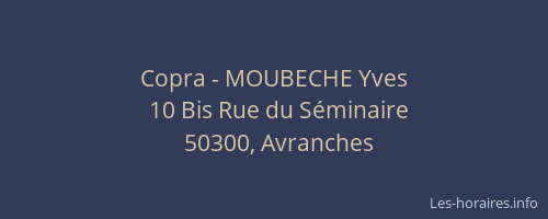 Copra - MOUBECHE Yves