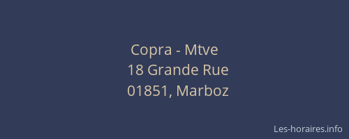 Copra - Mtve