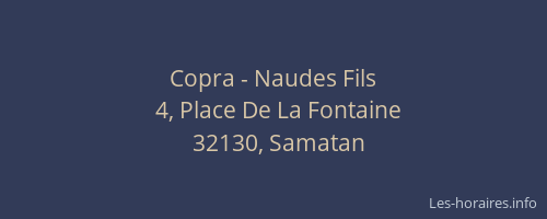Copra - Naudes Fils