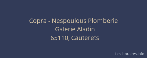 Copra - Nespoulous Plomberie