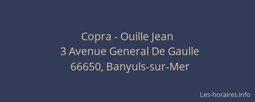 Copra - Ouille Jean