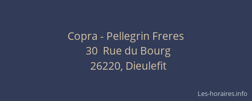 Copra - Pellegrin Freres