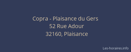Copra - Plaisance du Gers
