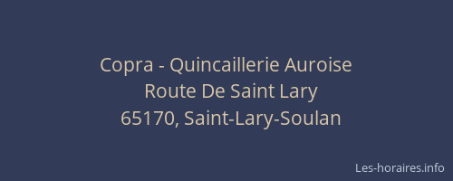 Copra - Quincaillerie Auroise